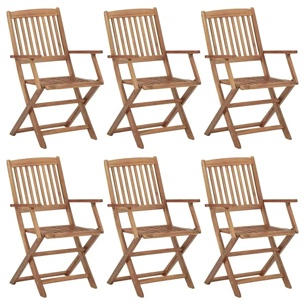 Folding Garden Chairs 6 pcs Solid Wood Acacia 3065521