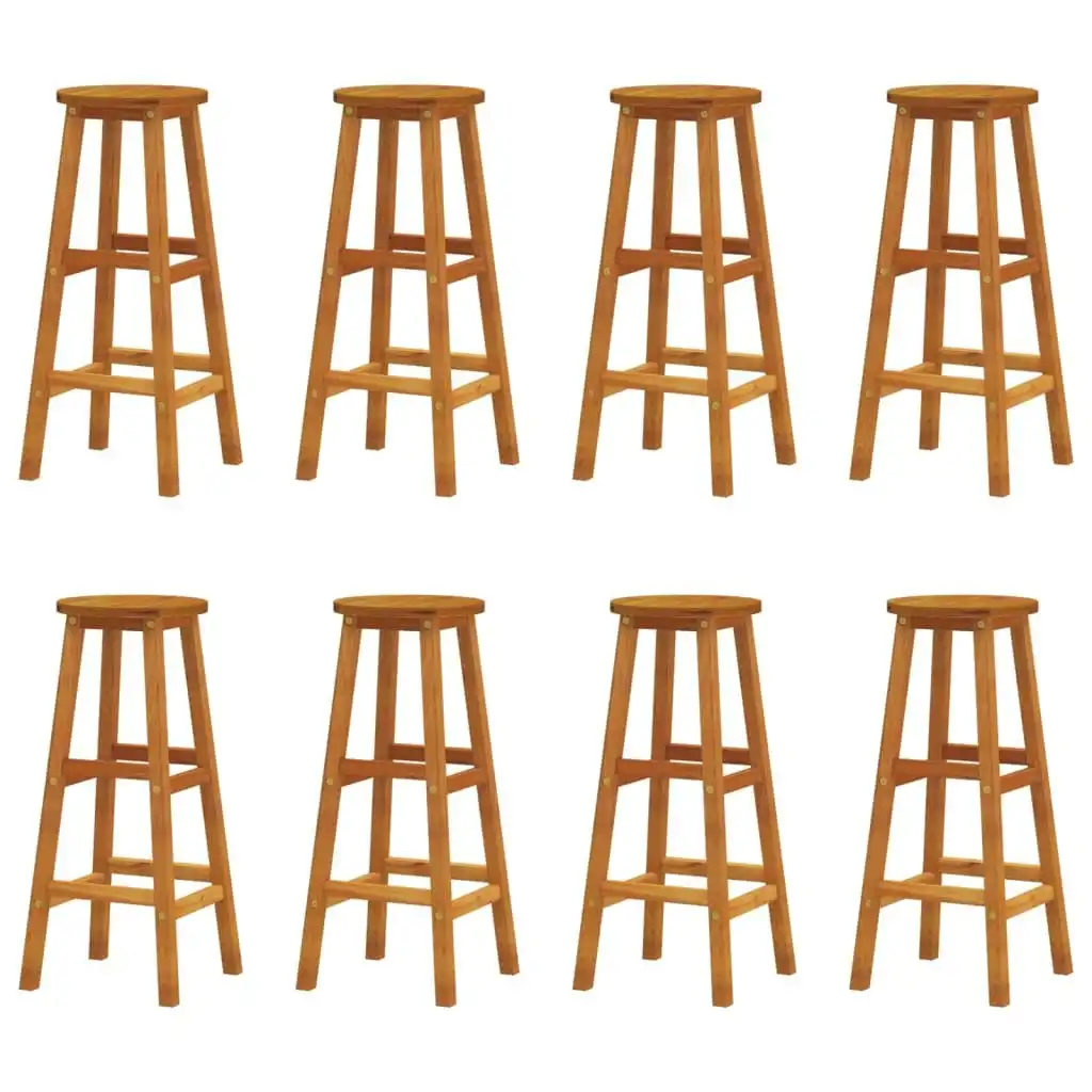 Bar Stools 8 pcs Solid Wood Acacia 3115986