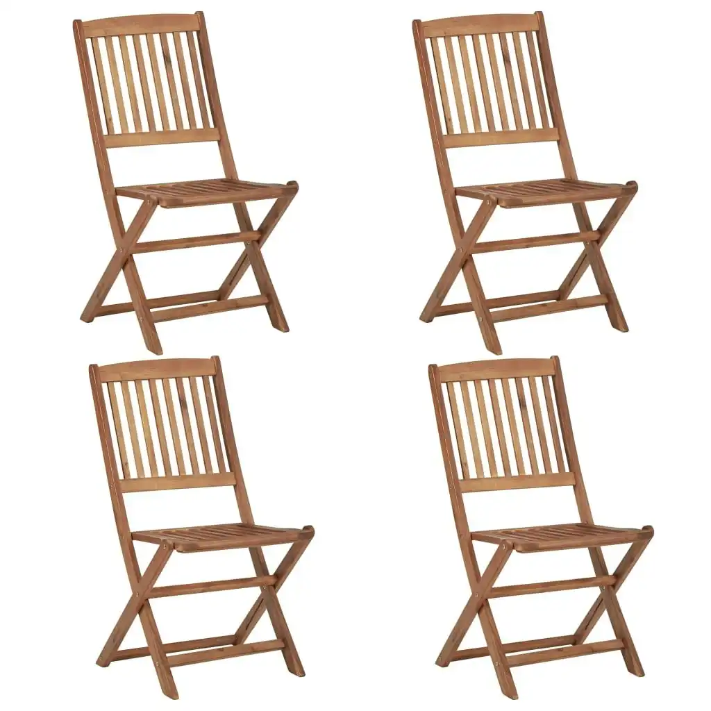 Folding Outdoor Chairs 4 pcs Solid Acacia Wood 313604