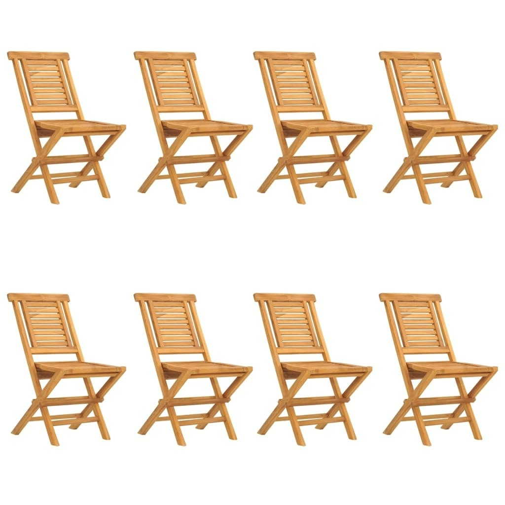 Folding Garden Chairs 8 pcs 47x63x90 cm Solid Wood Teak 3155048