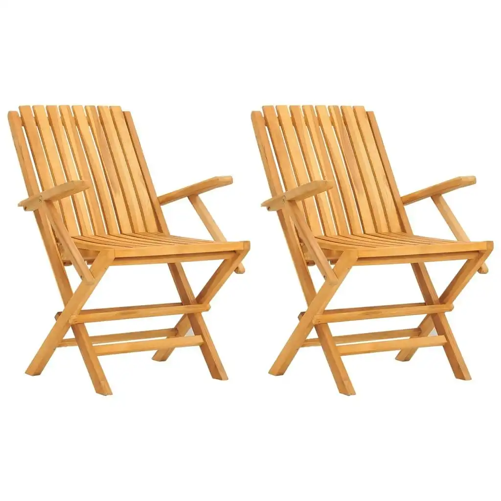 Folding Garden Chairs 2 pcs 61x67x90 cm Solid Wood Teak 362758