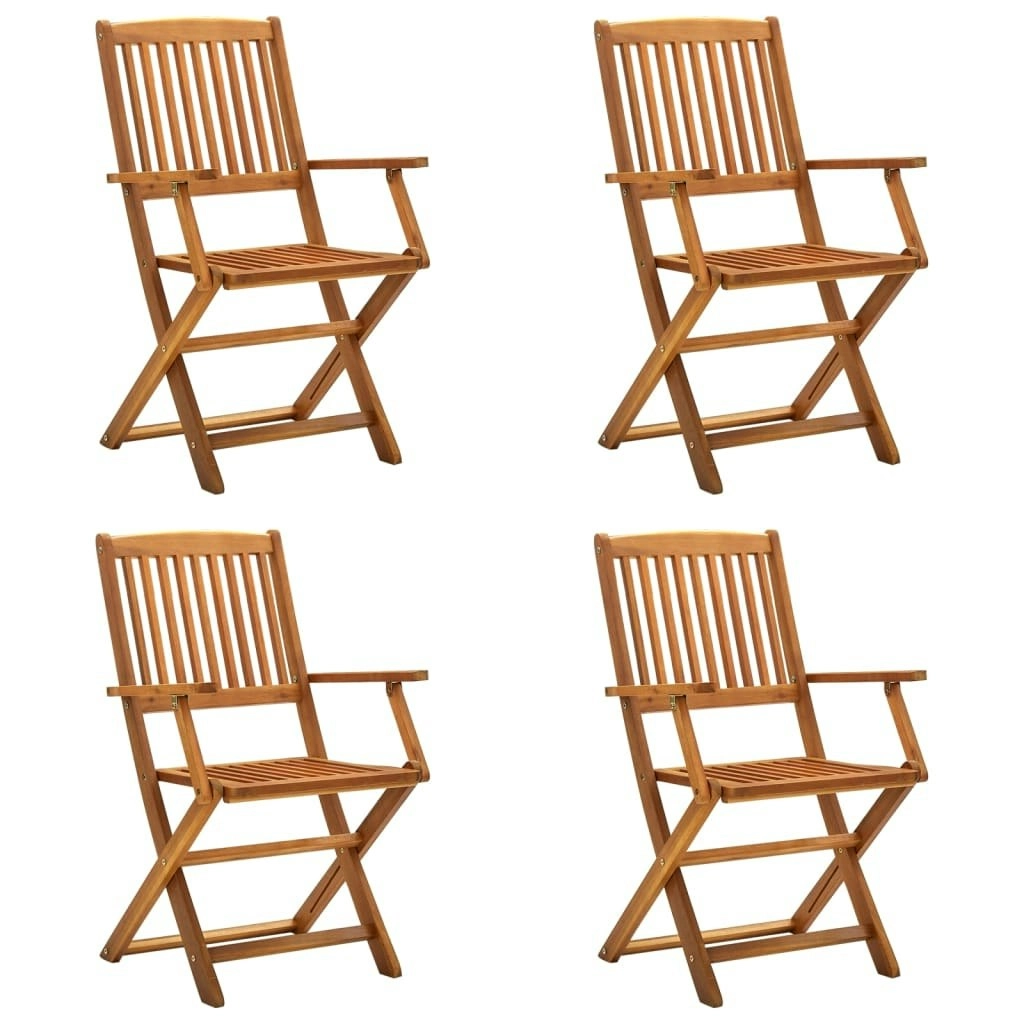 Folding Outdoor Chairs 4 pcs Solid Acacia Wood 46338