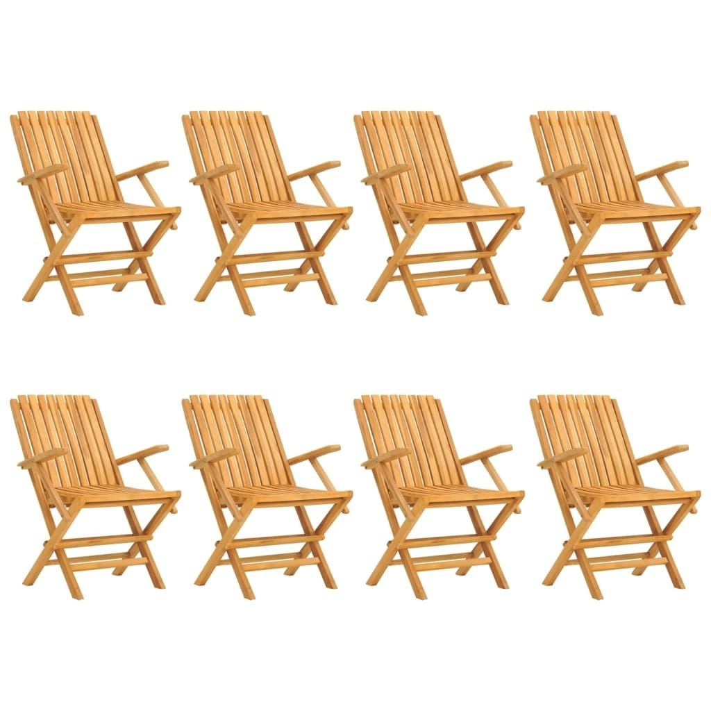 Folding Garden Chairs 8 pcs 61x67x90 cm Solid Wood Teak 3155057