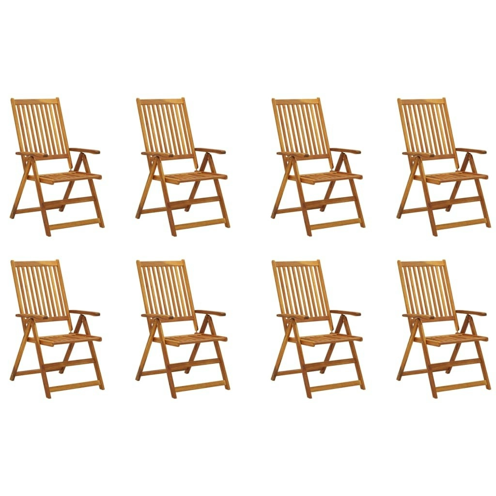 Folding Garden Chairs 8 pcs Solid Wood Acacia 3075053