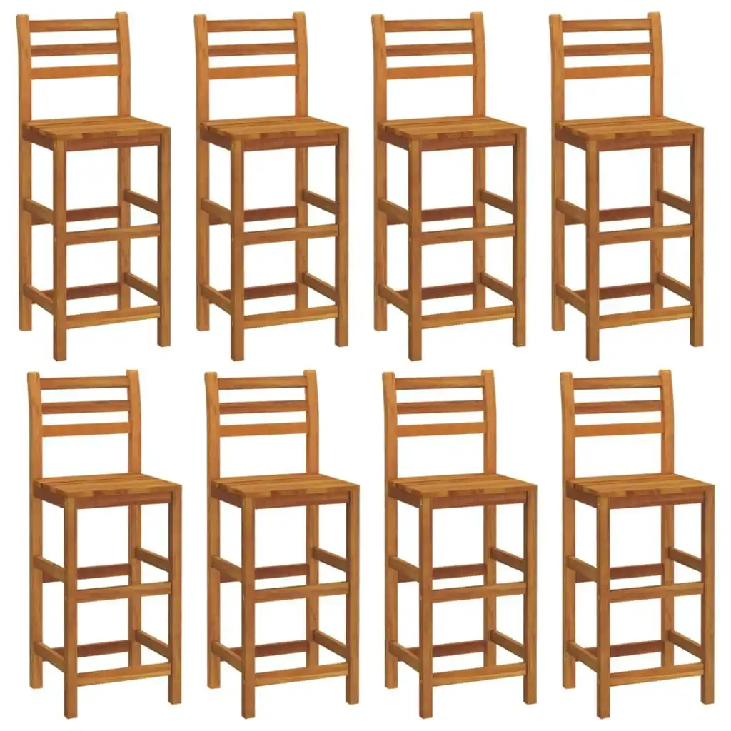 Bar Stools 8 pcs Solid Wood Acacia 3115988