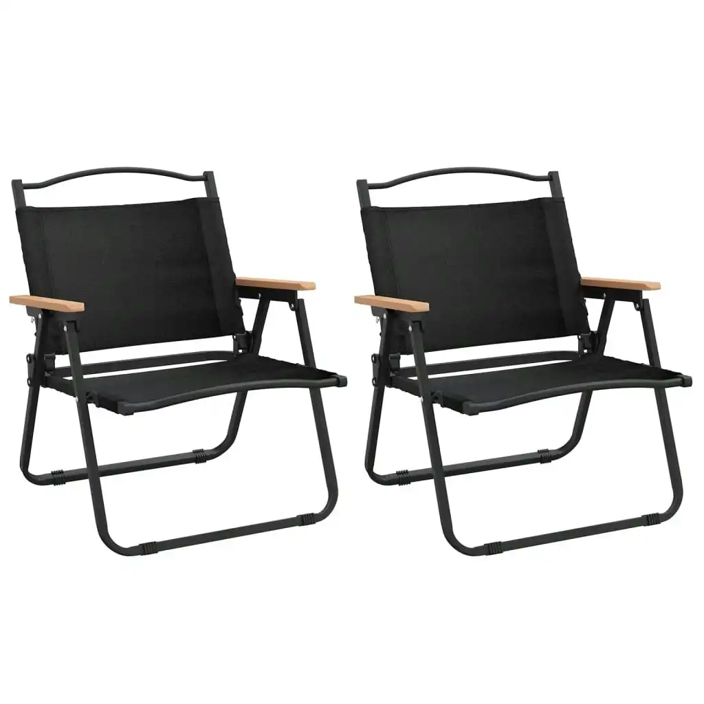 Camping Chairs 2 pcs Black 54x43x59 cm Oxford Fabric 319482