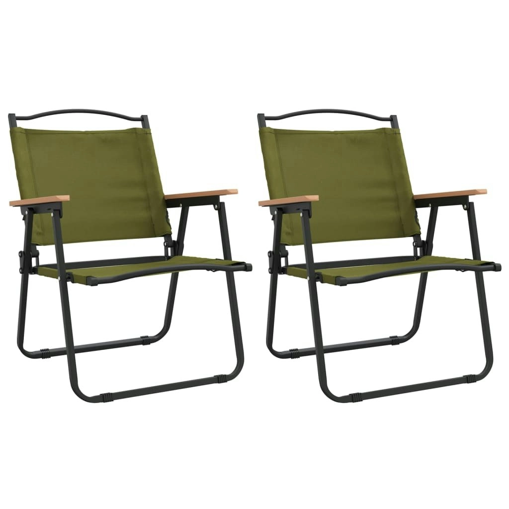 Camping Chairs 2 pcs Green 54x55x78 cm Oxford Fabric 319486