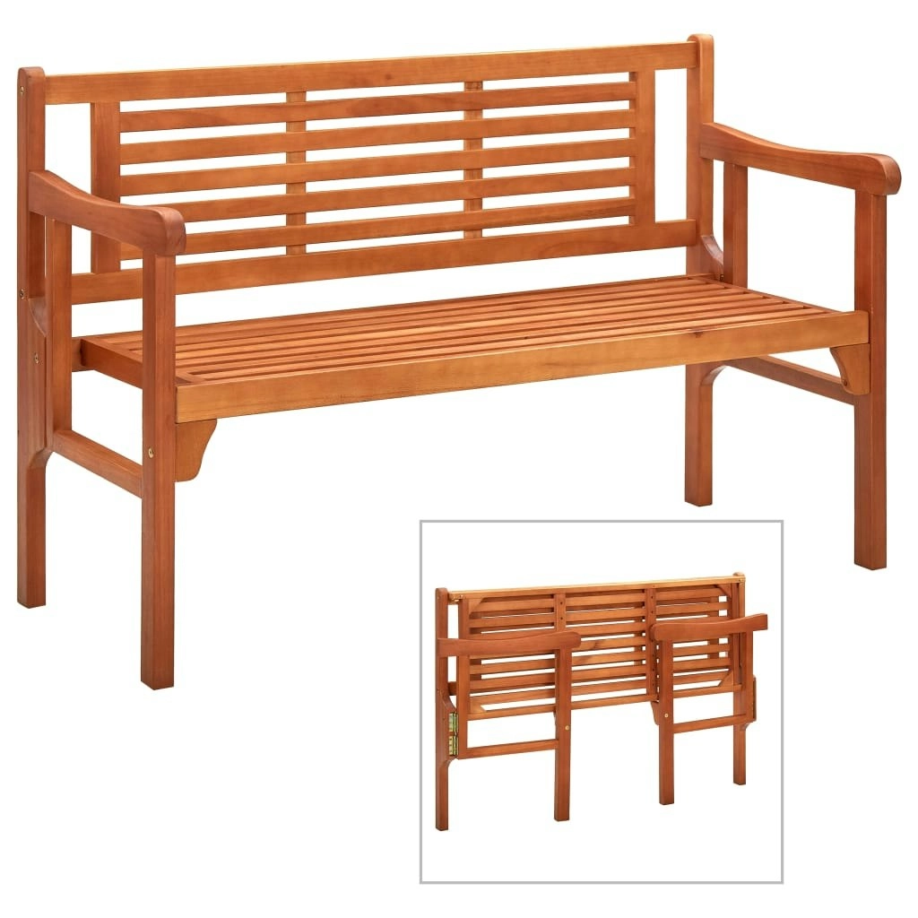 Foldable Garden Bench 120 cm Solid Eucalyptus Wood 315277