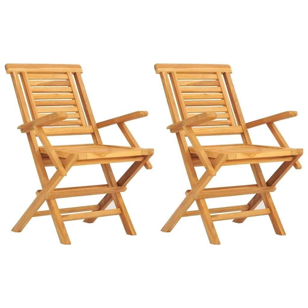 Folding Garden Chairs 2 pcs 56x63x90 cm Solid Wood Teak 362756