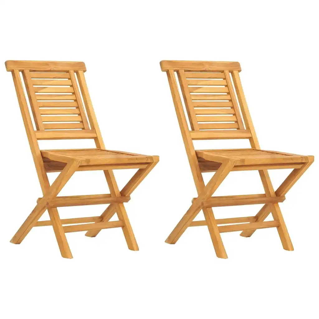 Folding Garden Chairs 2 pcs 47x63x90 cm Solid Wood Teak 362755