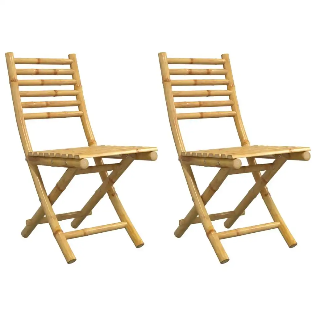 Folding Garden Chairs 2 pcs 43x54x88 cm Bamboo 368039