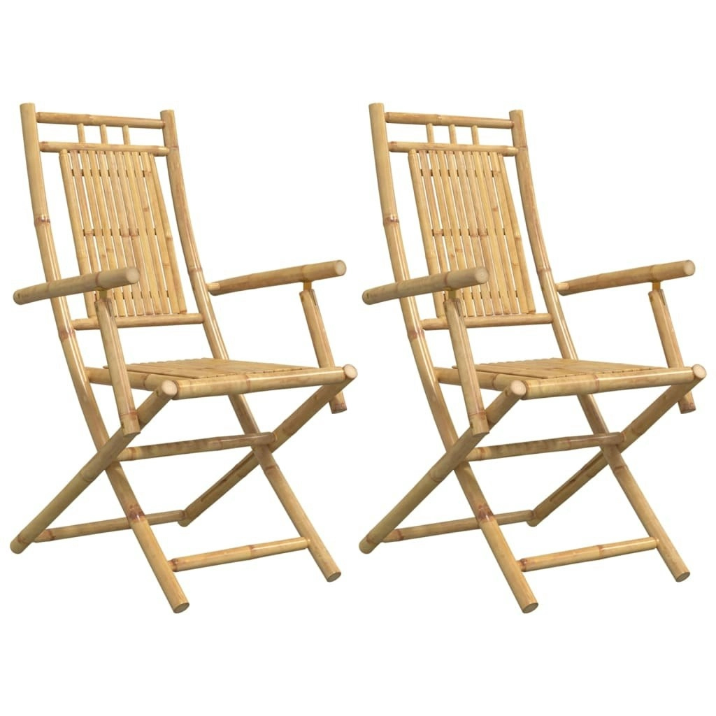 Folding Garden Chairs 2 pcs 53x66x99 cm Bamboo 368038