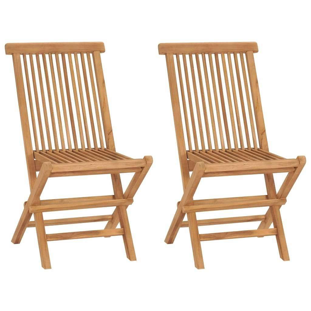 Folding Garden Chairs 2 pcs Solid Wood Teak 315441