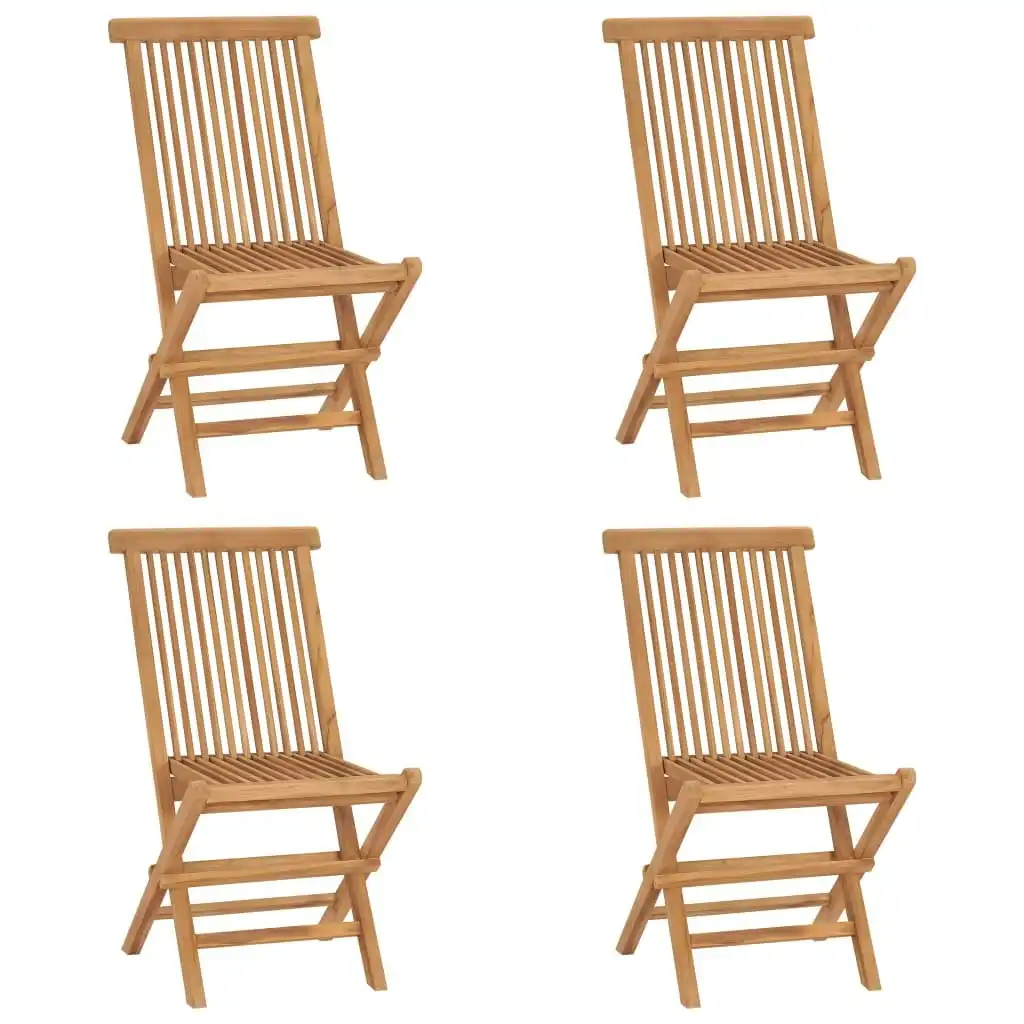 Folding Garden Chairs 4 pcs Solid Wood Teak 315442