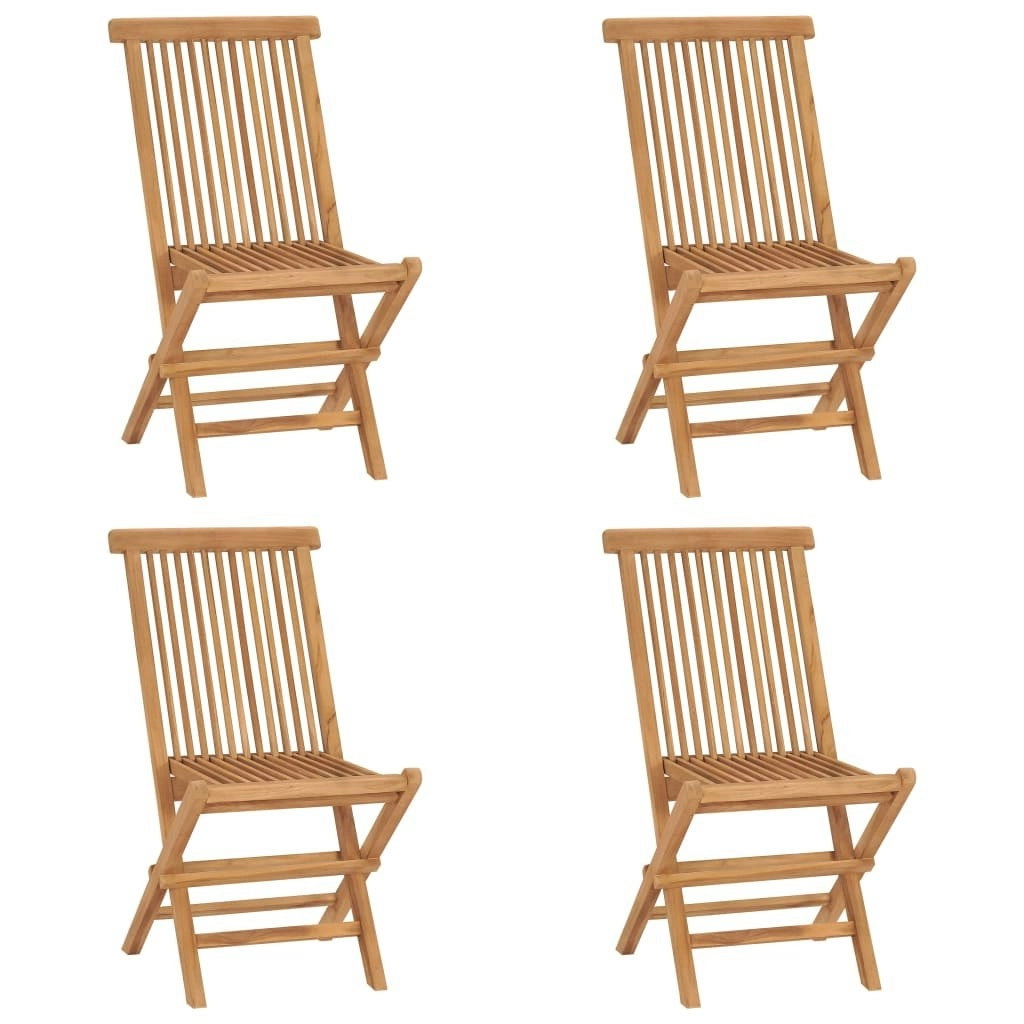 Folding Garden Chairs 4 pcs Solid Wood Teak 315442