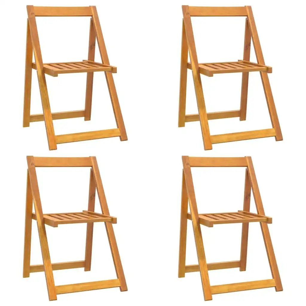 Folding Garden Chairs 4 pcs Solid Wood Acacia 319189