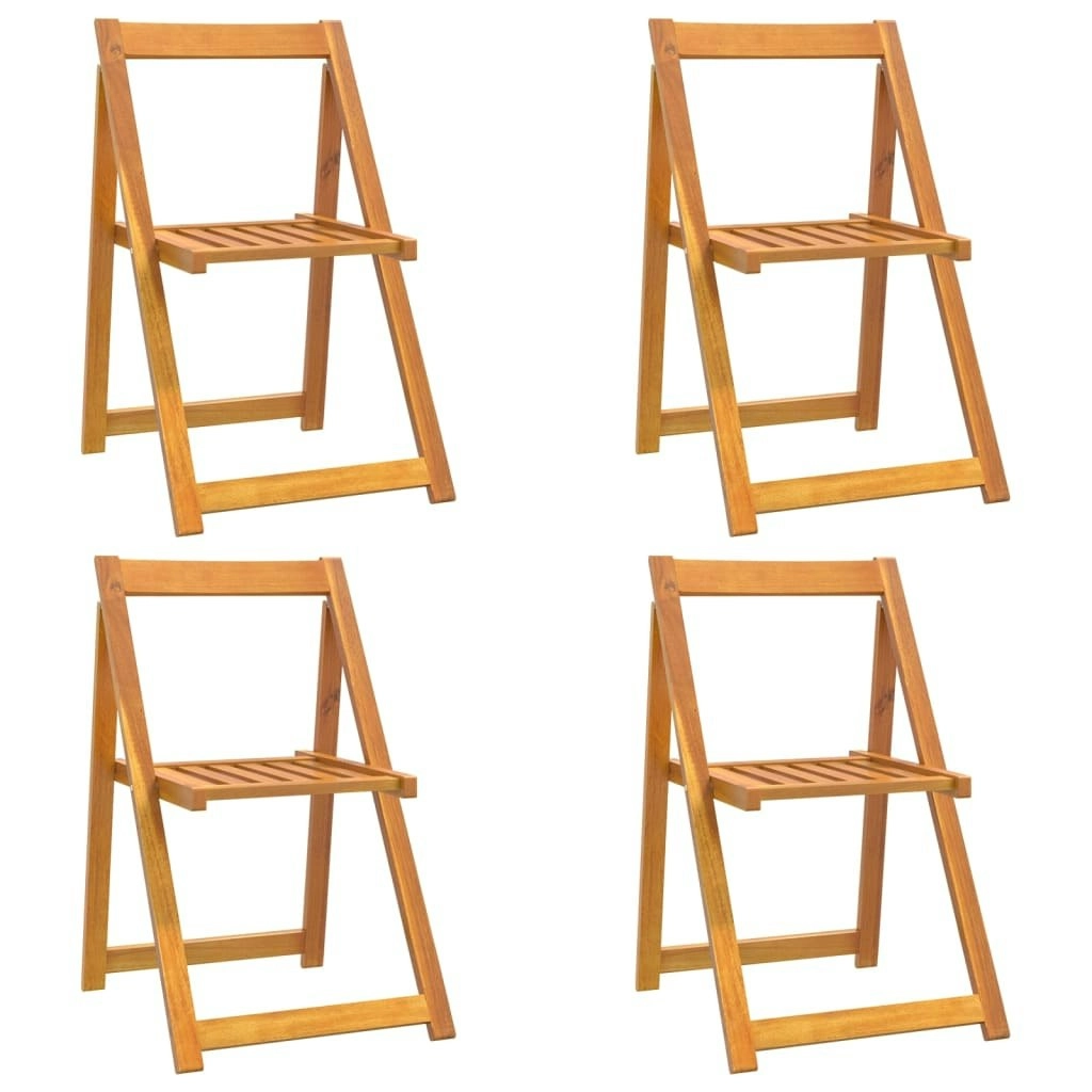 Folding Garden Chairs 4 pcs Solid Wood Acacia 319189