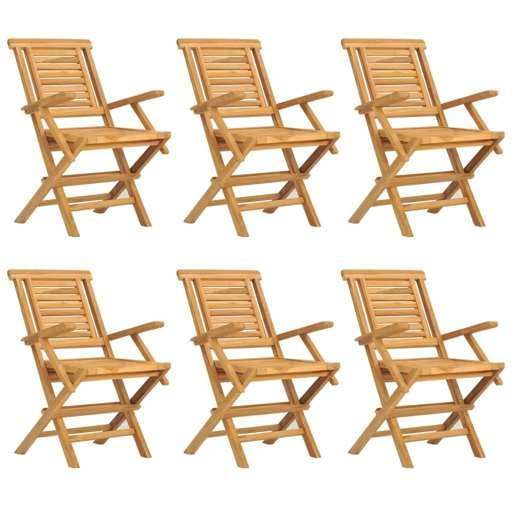 Folding Garden Chairs 6 pcs 56x63x90 cm Solid Wood Teak 3155050