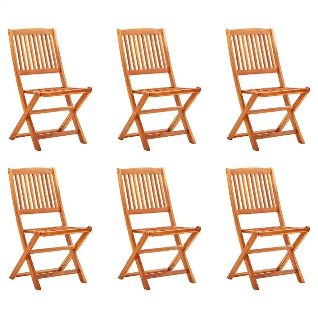 Folding Garden Chairs 6 pcs Solid Eucalyptus Wood 3087149