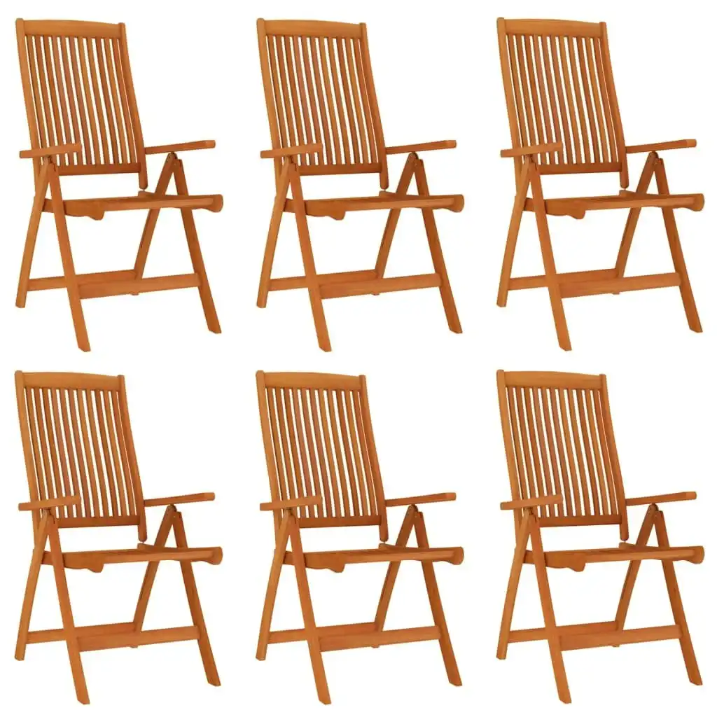 Folding Garden Chairs 6 pcs Solid Wood Eucalyptus 3087345