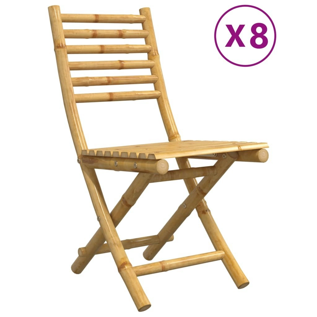 Folding Garden Chairs 8 pcs 43x54x88 cm Bamboo 3278519