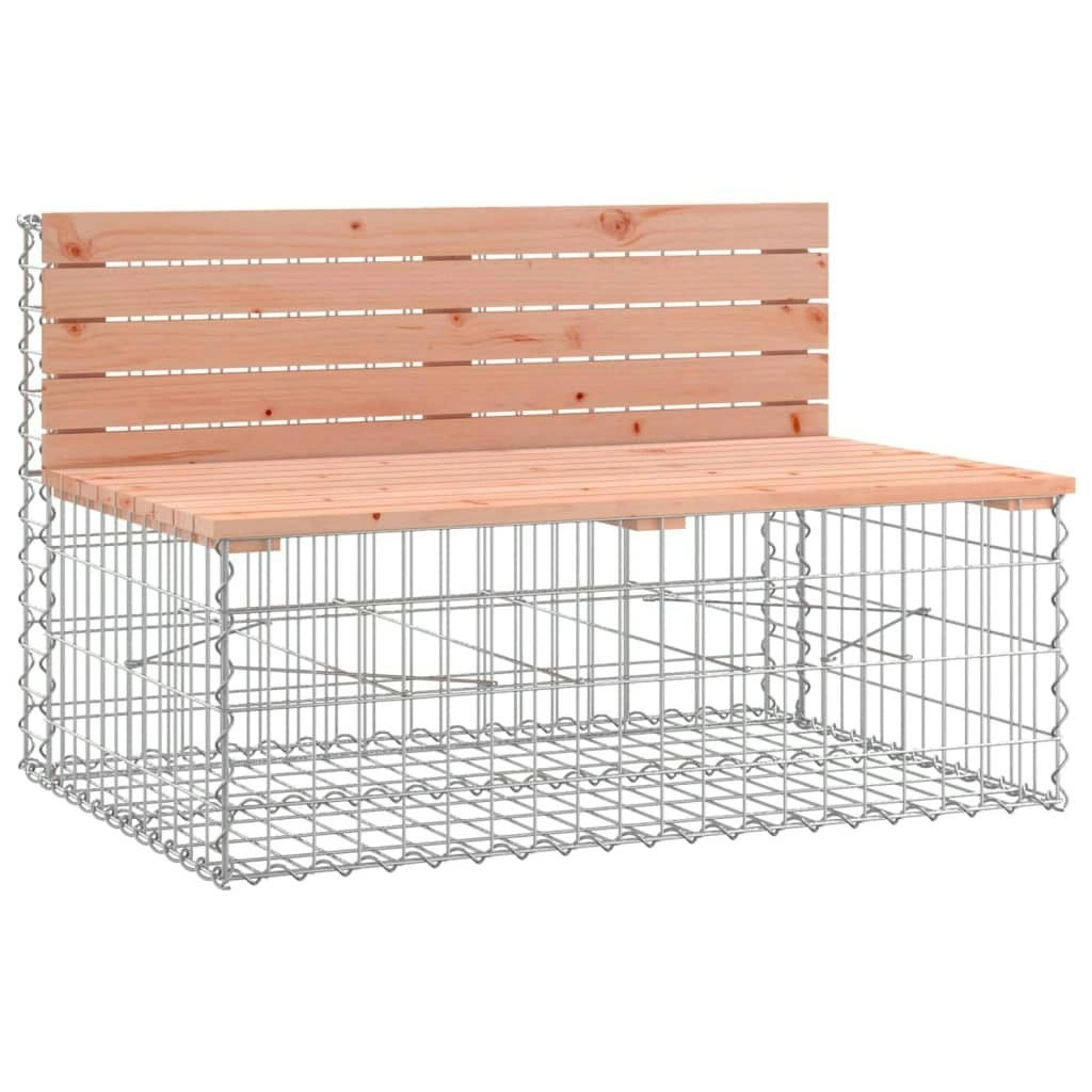 Garden Bench Gabion Design 103x70x65 cm Solid Wood Douglas 834375