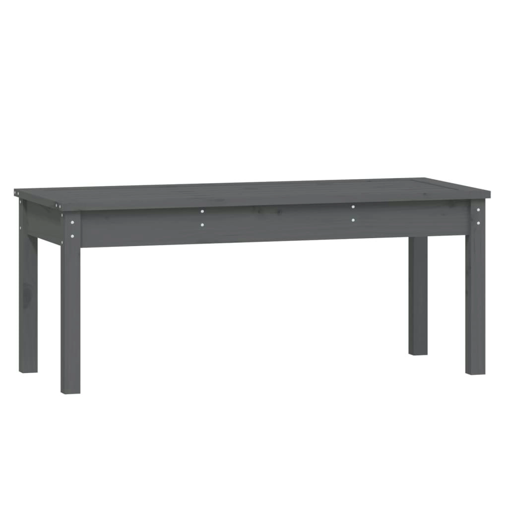 Garden Bench Grey 109x44x45 cm Solid Wood Pine 824006