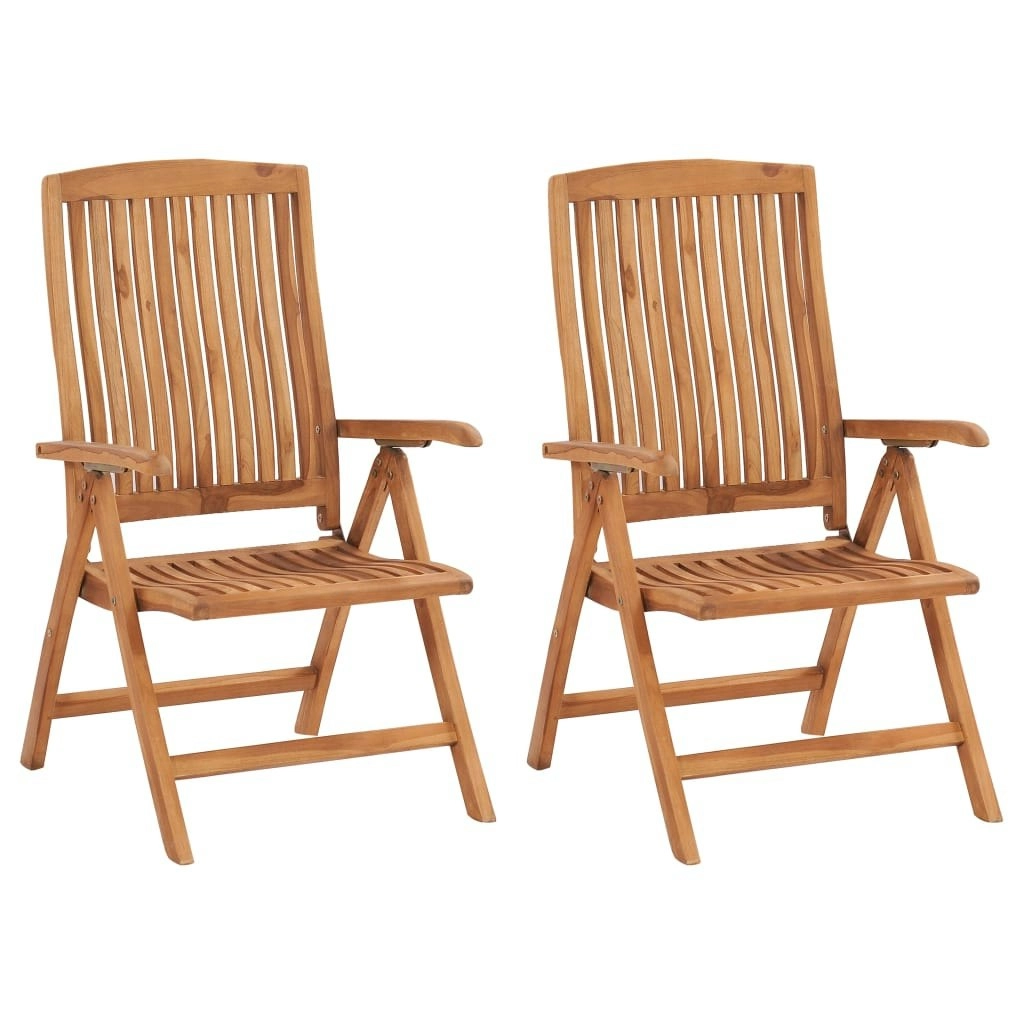 Reclining Garden Chairs 2 pcs Solid Teak Wood 48980