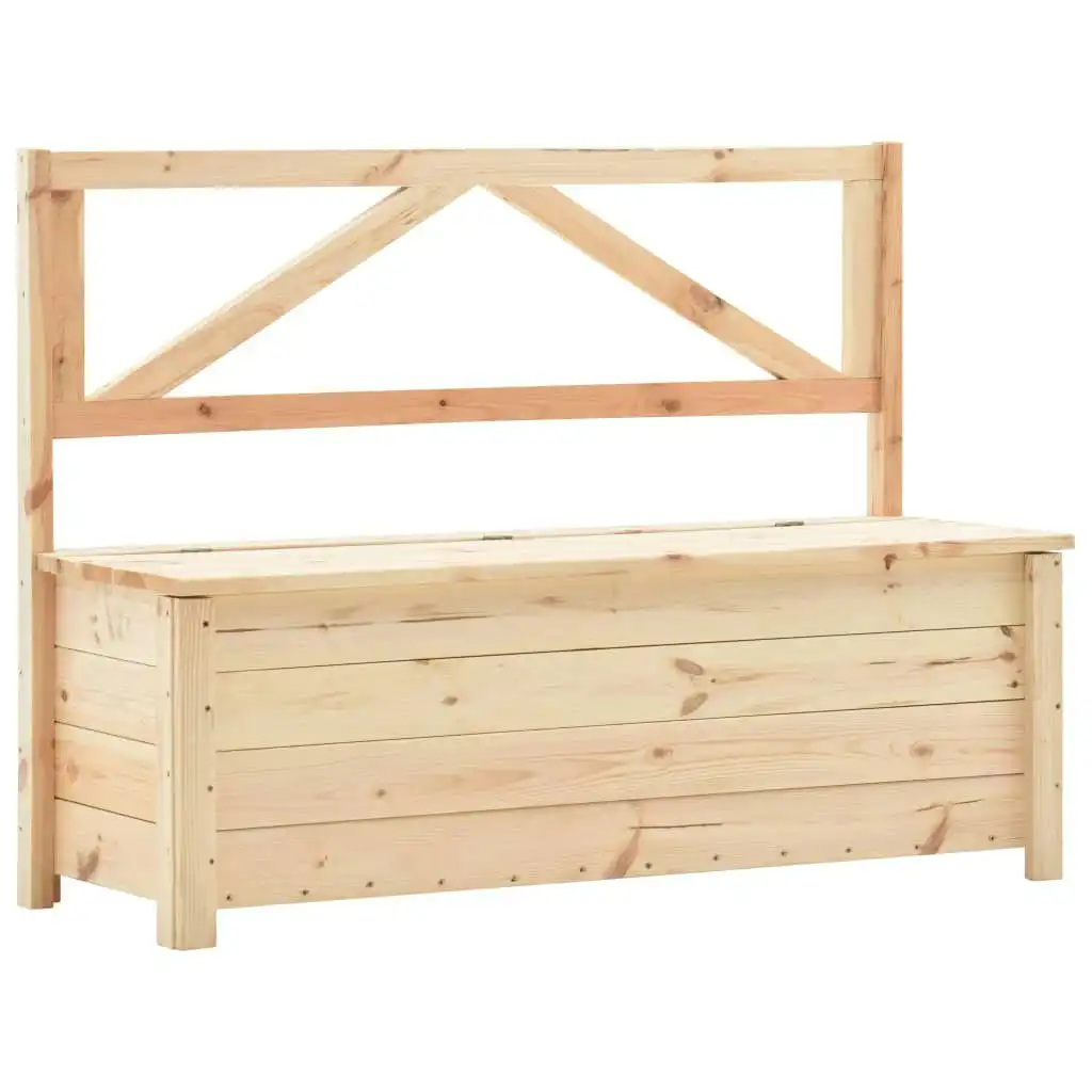 Storage Bench 120 cm Solid Pine Wood 288584