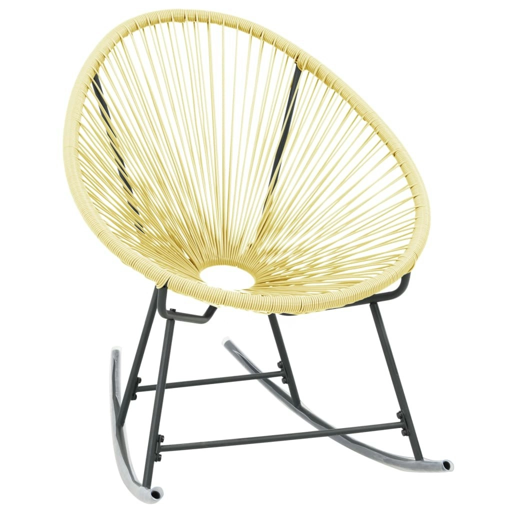 Outdoor Acapulco Chair Poly Rattan Beige 313140