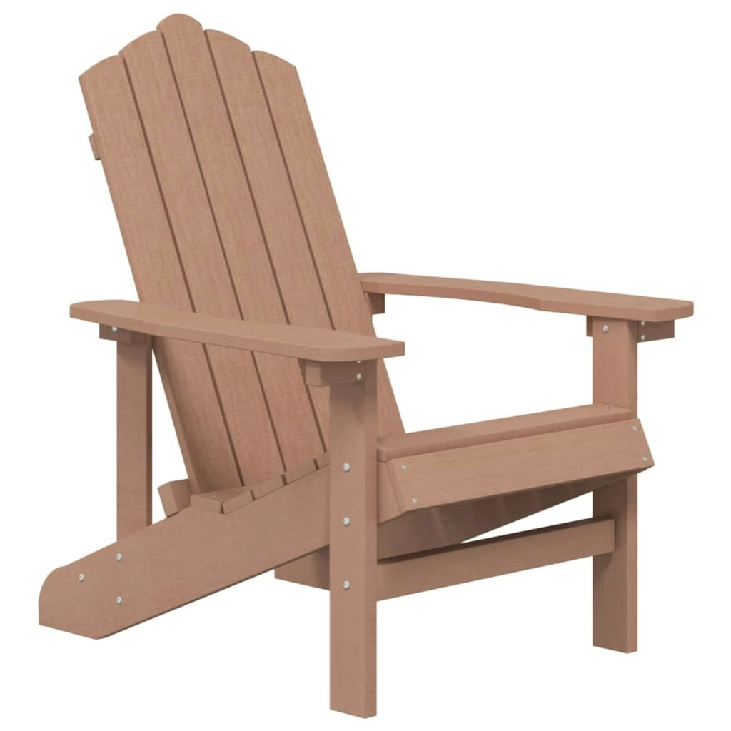 Garden Adirondack Chair HDPE Brown 318639