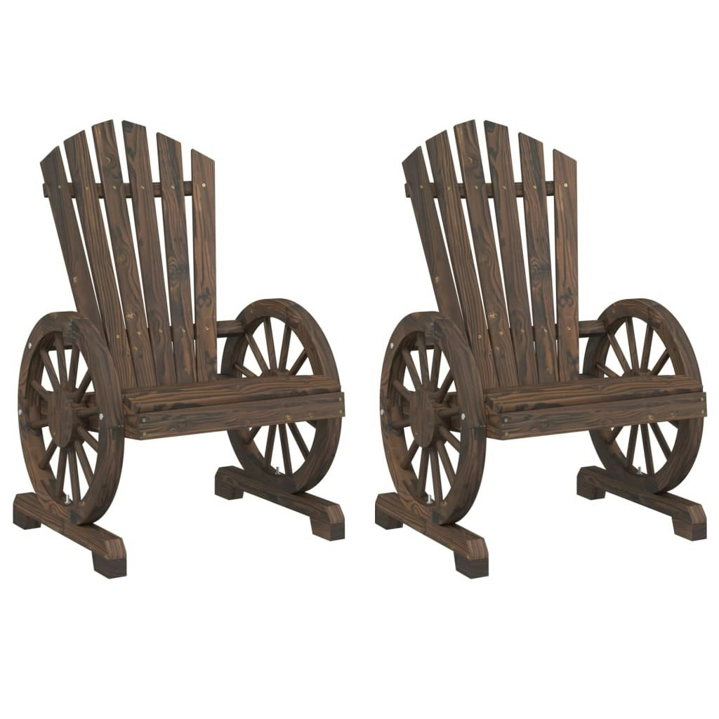 Garden Adirondack Chairs 2 pcs Solid Wood Fir 365092