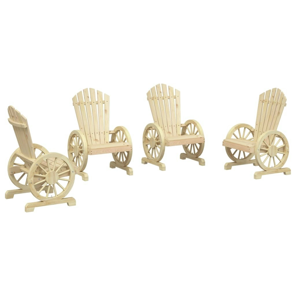 Garden Adirondack Chairs 4 pcs Solid Wood Fir 3207117