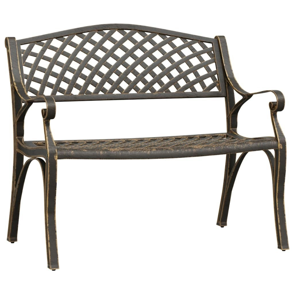 Garden Bench 102 cm Cast Aluminium Bronze 317747