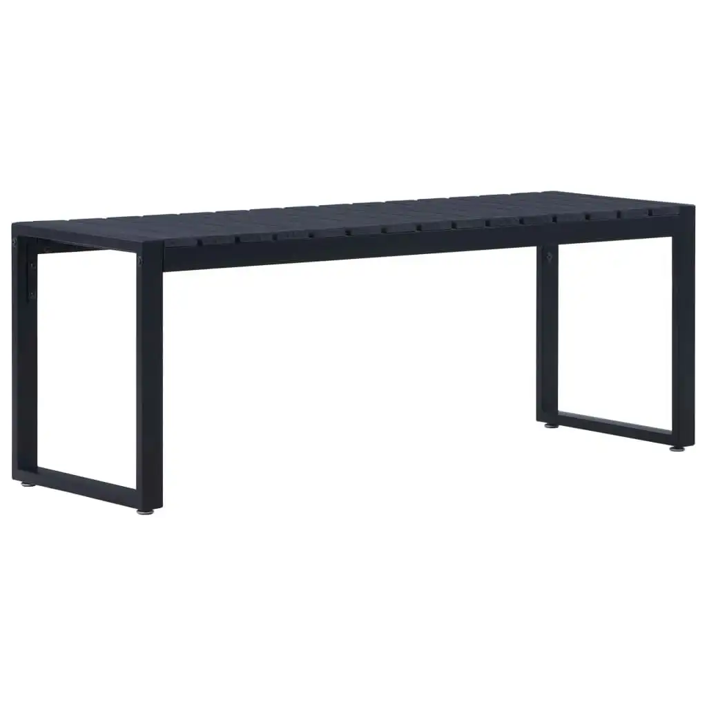 Garden Bench 120.5 cm PS Board Black 49492