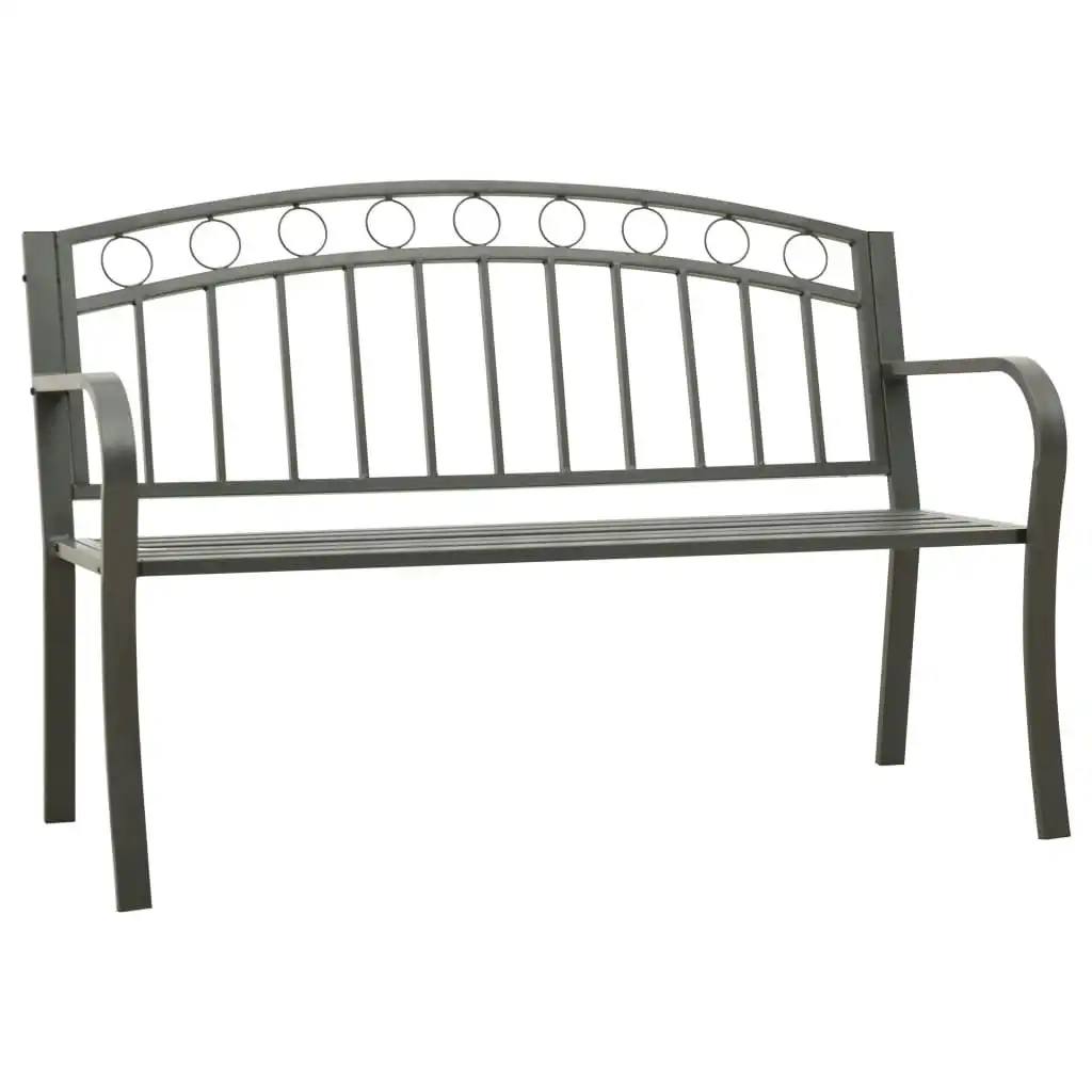 Garden Bench 125 cm Steel Grey 312042