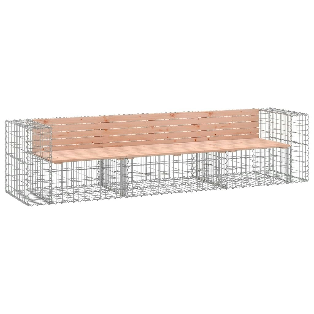 Garden Bench Gabion Design 287x71x65.5 cm Solid Wood Douglas 3196252