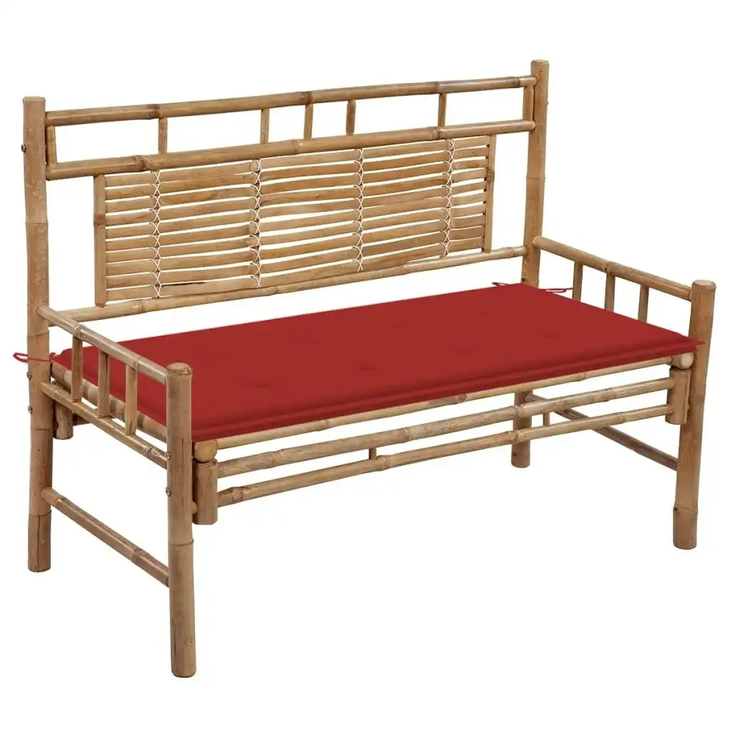 Garden Bench with Cushion 120 cm Bamboo 3063882