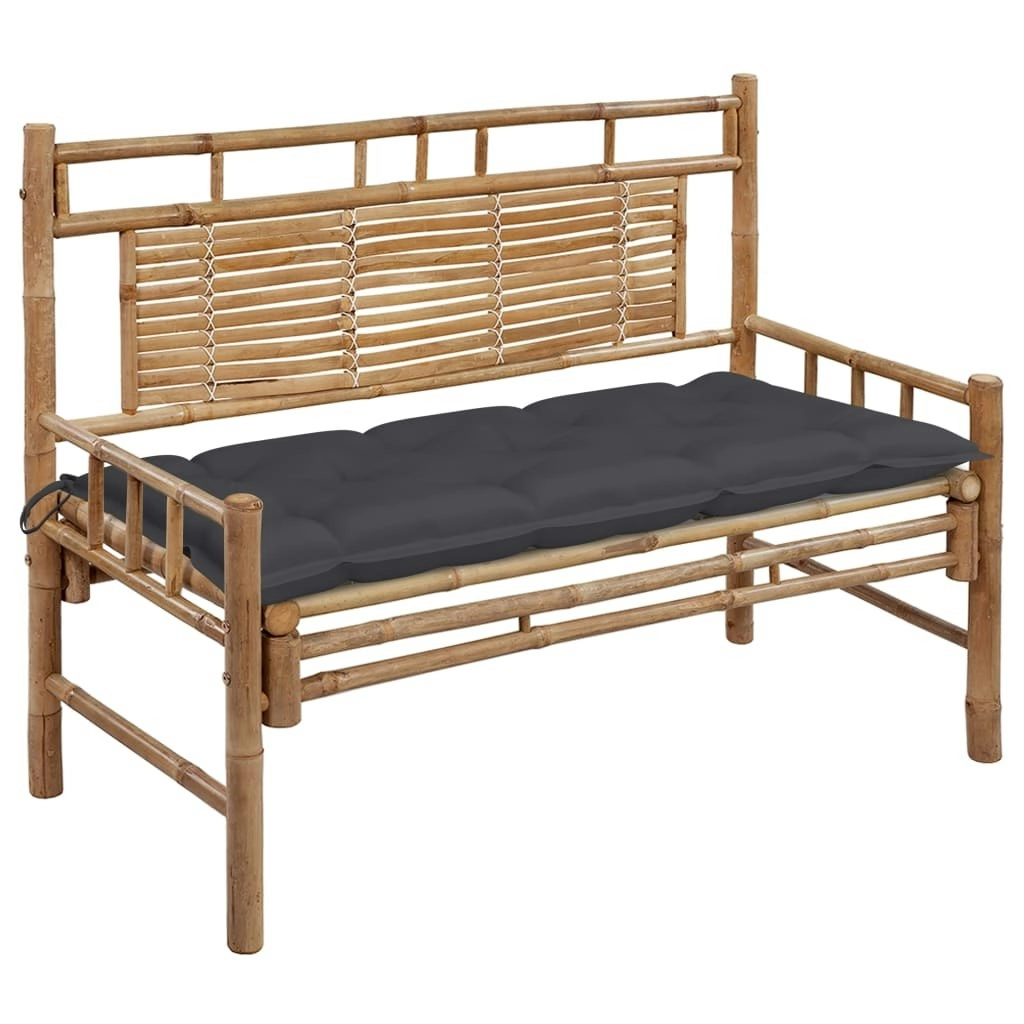 Garden Bench with Cushion 120 cm Bamboo 3063891