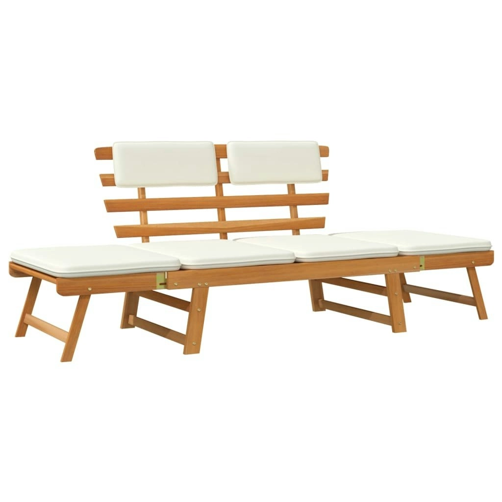 Garden Bench with Cushions 2-in-1 190 cm Solid Acacia Wood 42647