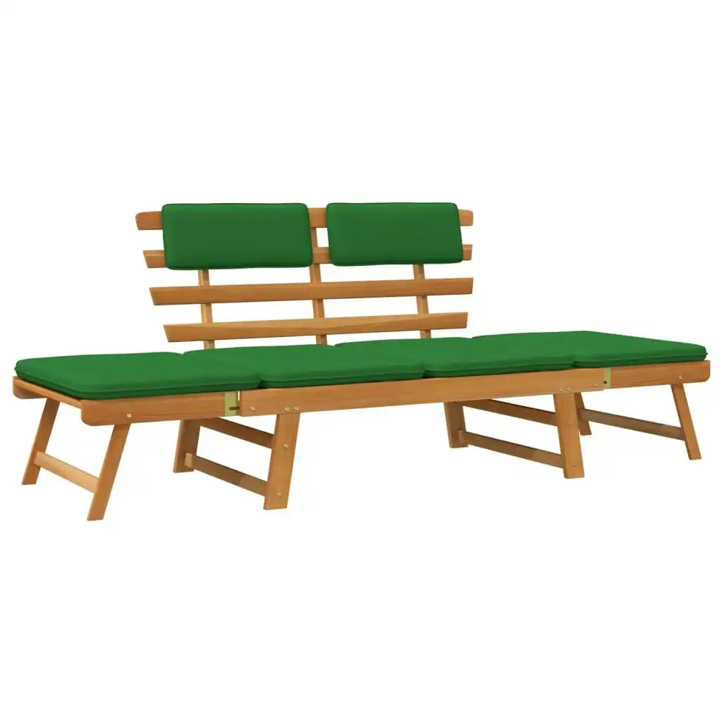 Garden Bench with Cushions 2-in-1 190 cm Solid Acacia Wood 312121