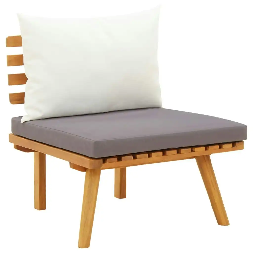 Garden Chair with Cushions Solid Acacia Wood 46671