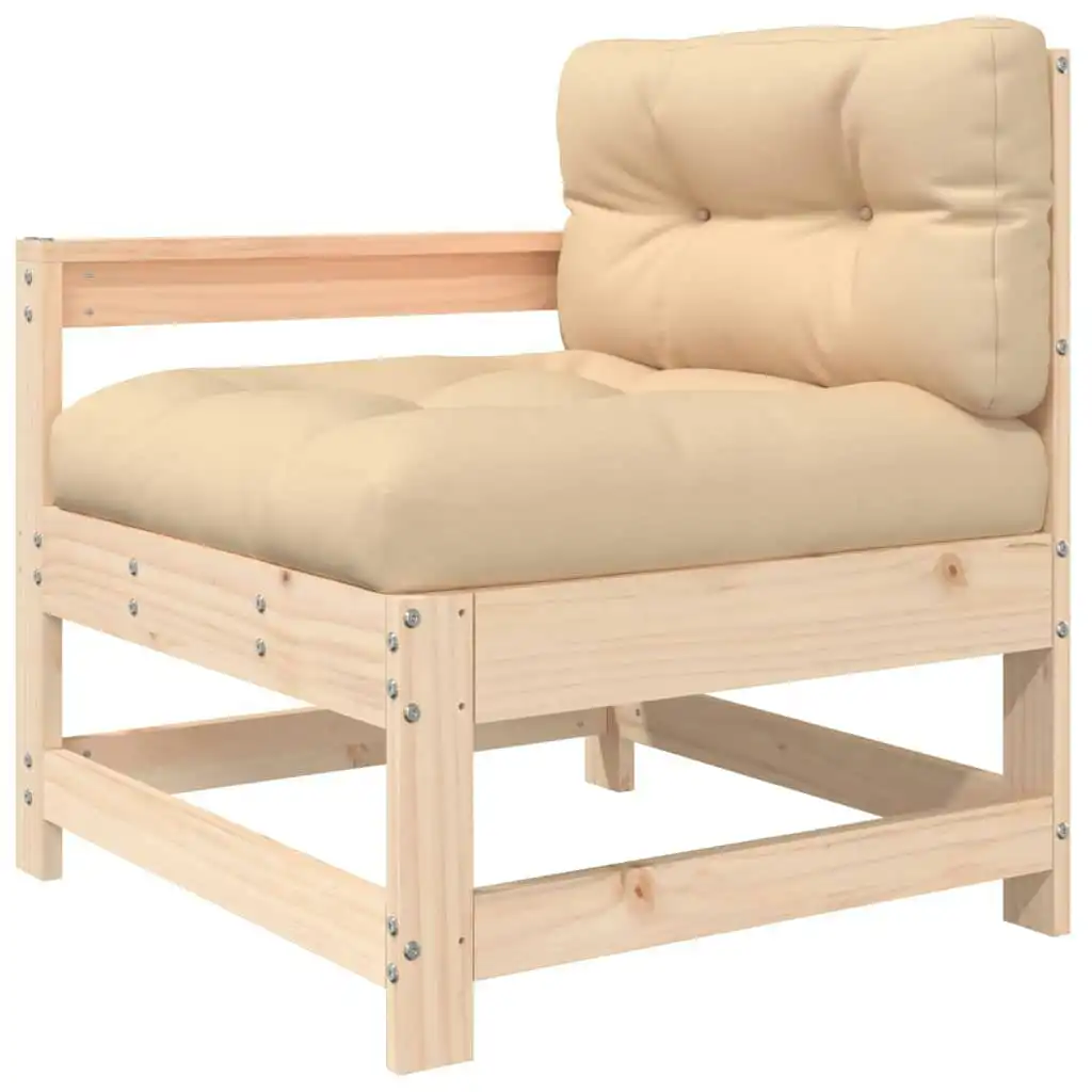 Garden Chair with Cushions Solid Wood Pine 825569