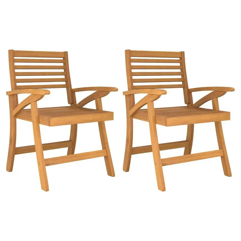 Garden Chairs 2 pcs 58x58x87 cm Solid Wood Acacia 363312