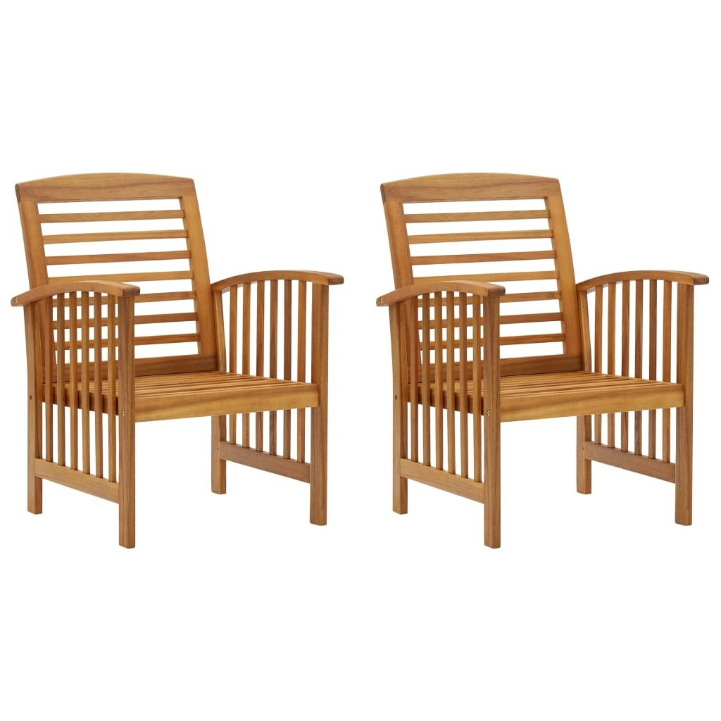 Garden Chairs 2 pcs Solid Acacia Wood 310256