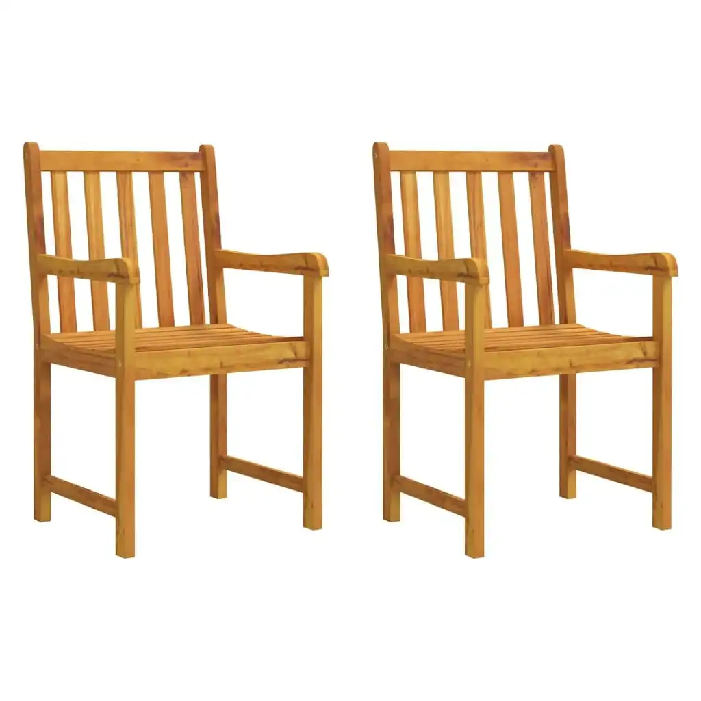 Garden Chairs 2 pcs Solid Acacia Wood 316609