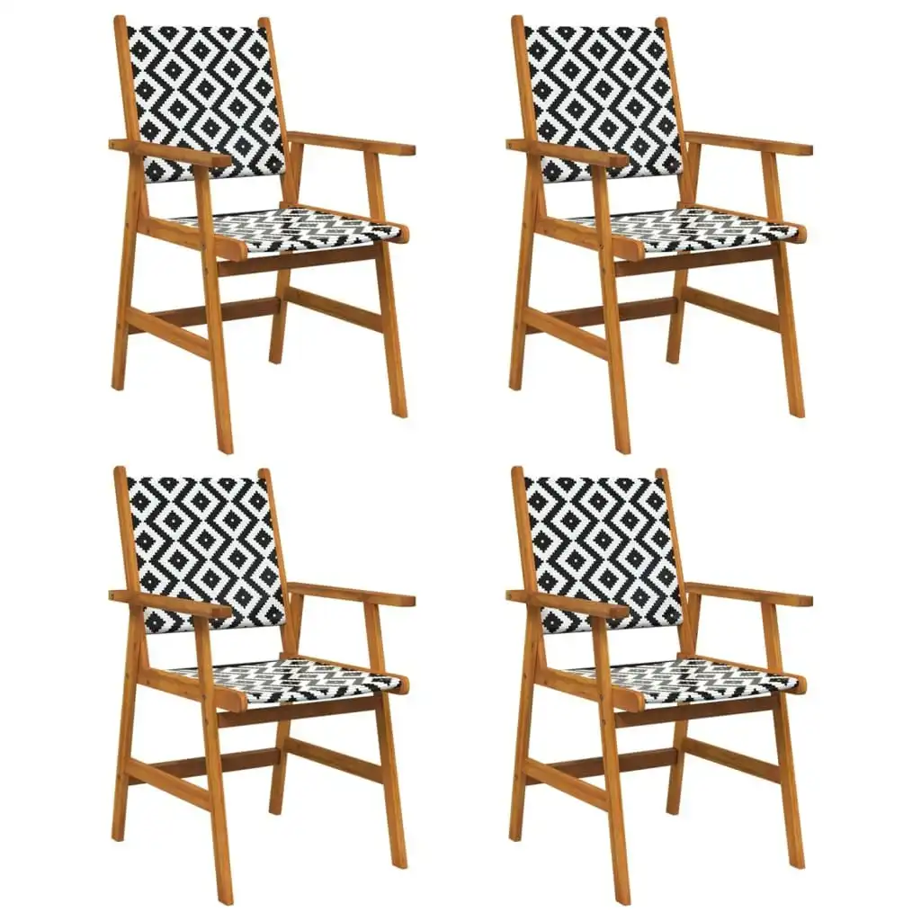 Garden Chairs 4 pcs Solid Acacia Wood 3096599