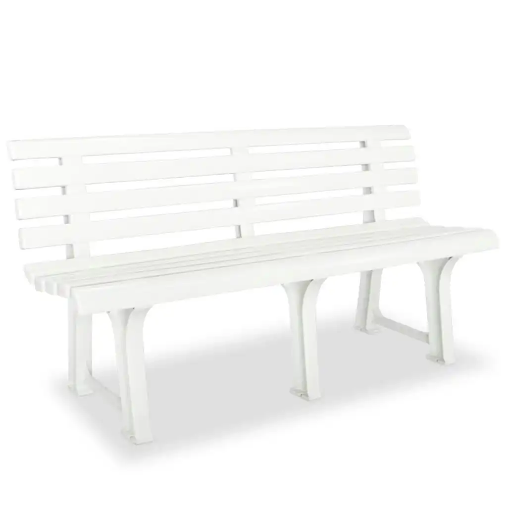 Garden Bench 145.5 cm Plastic White 43583