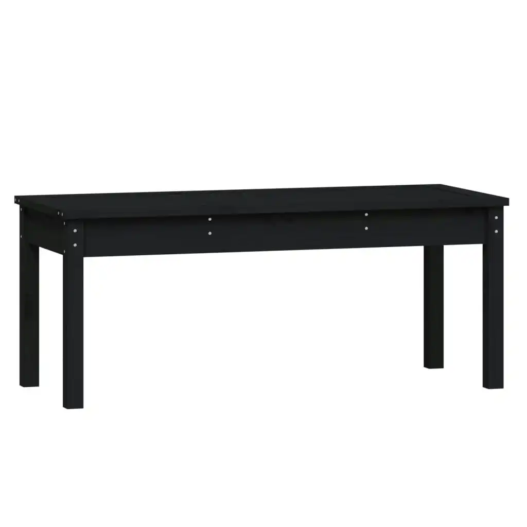 Garden Bench Black 109x44x45 cm Solid Wood Pine 824008