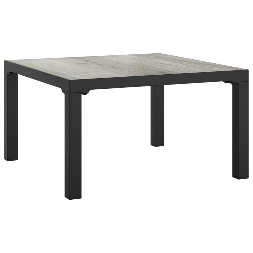 Garden Coffee Table Grey 55x55x31 cm DPC and Steel 362800